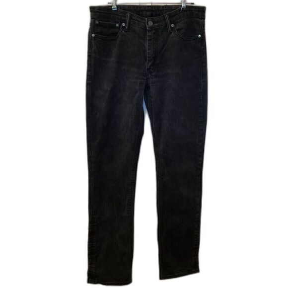 Levi's 511 Men's Black Denim Jeans 33 x 32 Re-enforced Crotch Straight Zipper - Picture 4 of 16